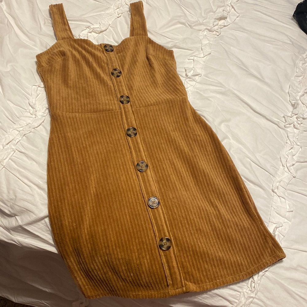 Corduroy pattern dress fitted